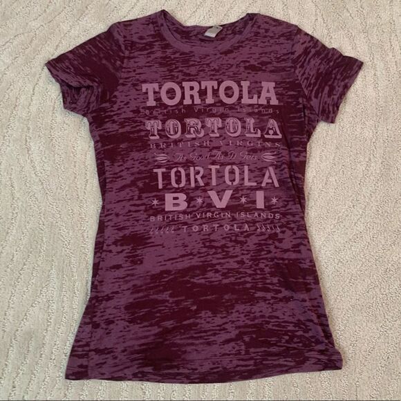 Tortola British Virgin Islands Purple Tshirt - Picture 1 of 3